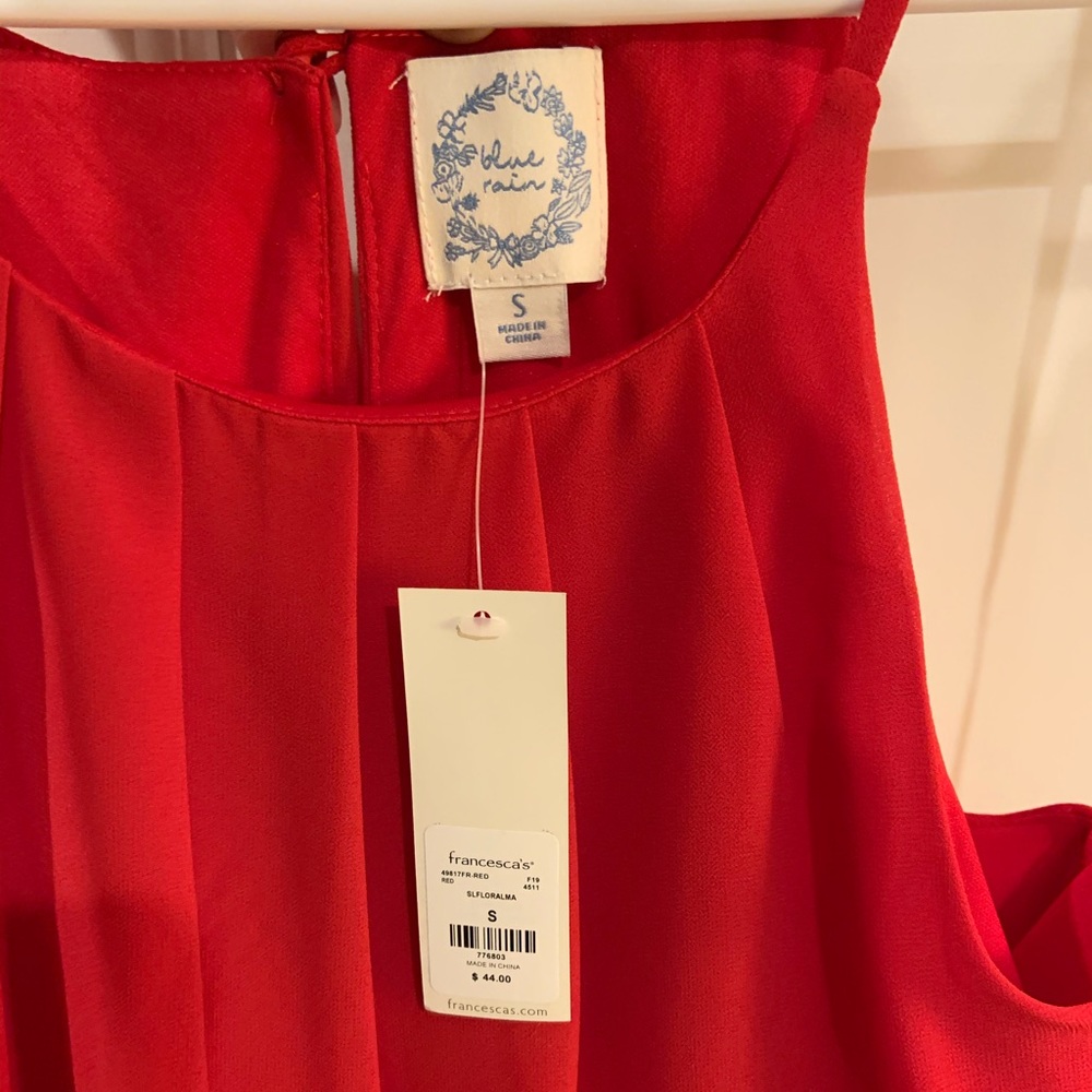 Francesca’s Red Halter Dress NWT - Picture 2 of 3